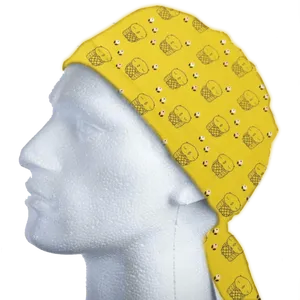 Yellow Patterned Head Bandana Mannequin PNG Image