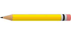 Yellow Pencil Black Background PNG
