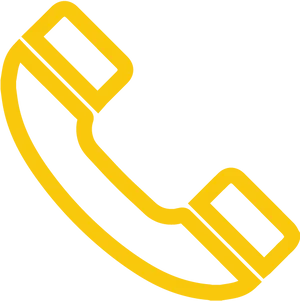 Yellow Phone Receiver Clipart PNG Image