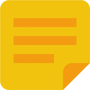 Yellow Post It Note Icon PNG Image