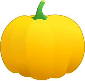 Yellow Pumpkin Cartoon Illustration PNG Image