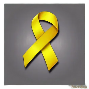 Yellow Ribbon For Awareness Png Hke PNG Image