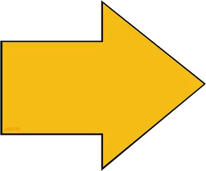 Yellow Right Arrow Graphic PNG Image