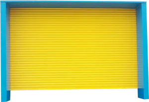 Yellow Roller Shutter Door PNG Image