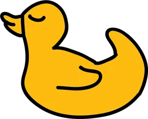 Yellow Rubber Duck Icon PNG Image