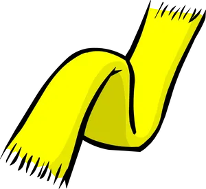 Yellow Scarf Illustration.png PNG Image