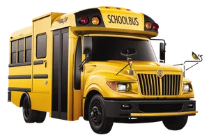 Yellow School Bus Isolated PNG Image