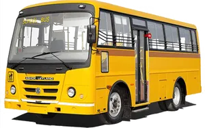 Yellow School Bus Side View PNG Image