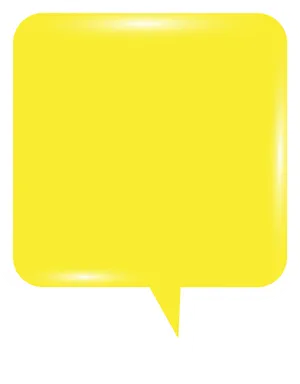 Yellow Speech Bubble Graphic PNG Image