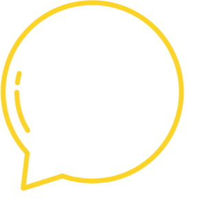 Yellow Speech Bubble Outline PNG Image