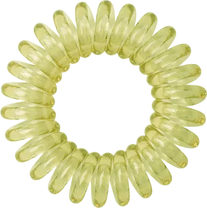 Yellow Spiral Hair Tie Transparent Background PNG Image