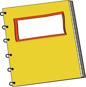 Yellow Spiral Notebook Clipart PNG Image