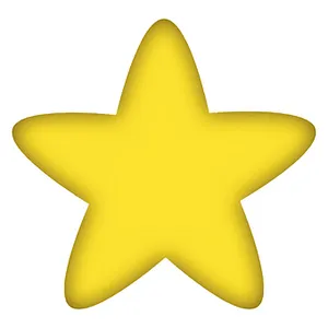 Yellow Star Graphic PNG Image