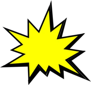 Yellow Starburst Graphicon Black Background PNG Image