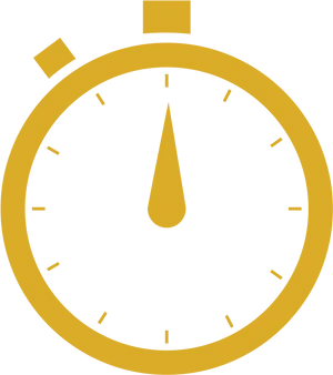 Yellow Stopwatch Icon PNG Image