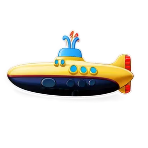 Yellow Submarine In Cartoon Style Png Ifj PNG Image