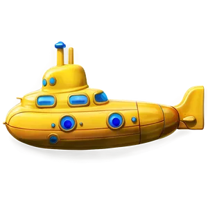 Yellow Submarine On Sea Background Png 30 PNG Image