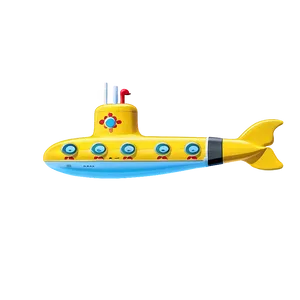 Yellow Submarine On Sea Background Png Uuh56 PNG Image