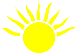 Yellow Sun Graphic Transparent Background PNG Image