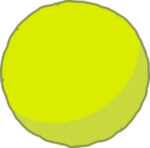 Yellow Tennis Ball Illustration PNG Image