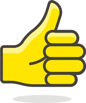 Yellow Thumbs Up Emoji.png PNG Image