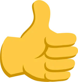 Yellow Thumbs Up Emoji.png PNG Image