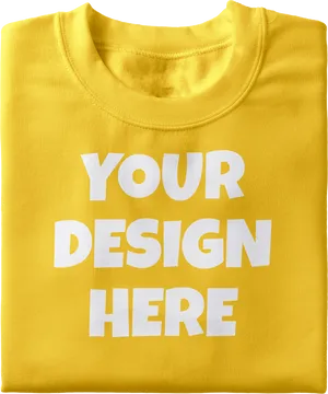 Yellow Tshirt Mockup Template PNG Image