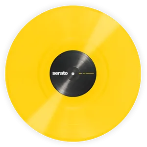 Yellow Vinyl Record Serato PNG Image