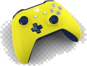 Yellow Xbox Controller Isolated PNG Image