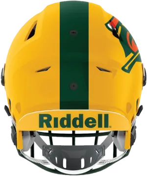 Yellowand Green Football Helmet PNG Image