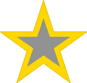 Yellowand Grey Star Logo PNG Image