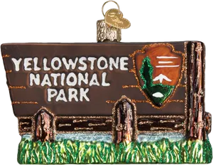 Yellowstone National Park Ornament PNG Image