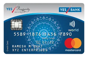 Yes Bank Business Credit Card Mockup PNG Image