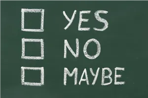 Yes No Maybe Chalkboard Choices PNG Image