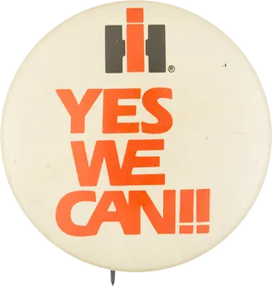 Yes We Can Vintage Pin PNG Image