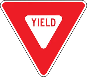 Yield Traffic Sign PNG Image