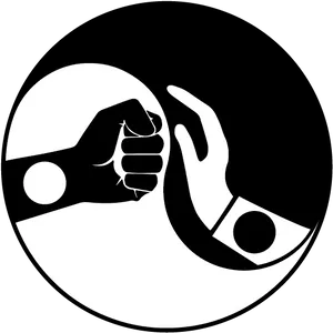 Yin Yang Hands Symbol PNG Image