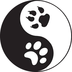 Yin Yang Paw Prints.png PNG Image