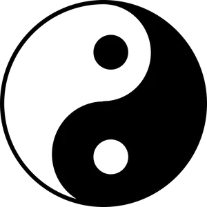 Yin Yang Symbol Black White Balance.png PNG Image