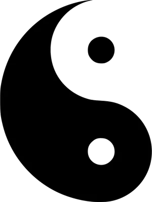 Yin Yang Symbol Black White Balance PNG Image