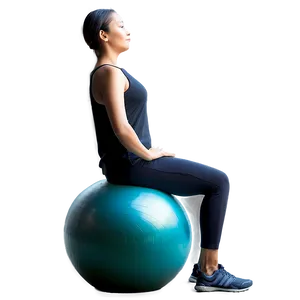 Yoga Ball For Posture Improvement Png Jii PNG Image