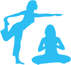 Yoga Pose Silhouettes PNG Image