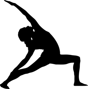 Yoga Warrior Pose Silhouette PNG