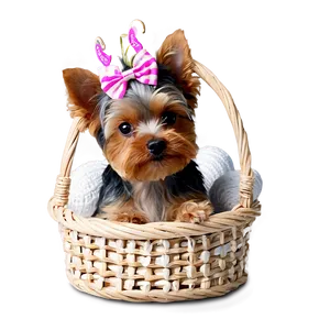 Yorkie In Basket Png Xvj PNG Image