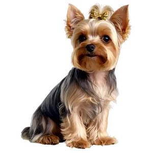 Yorkie With Bow Png Hsi PNG Image