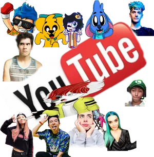 You Tube Creators Collage PNG Image