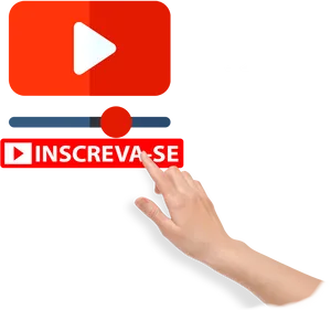 You Tube Subscribe Button Graphic PNG Image