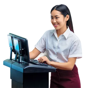 Young Cashier Png Jyp82 PNG Image