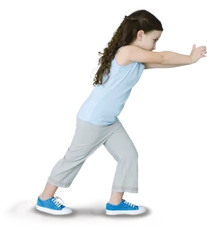 Young Girl Zumba Dance Pose PNG Image