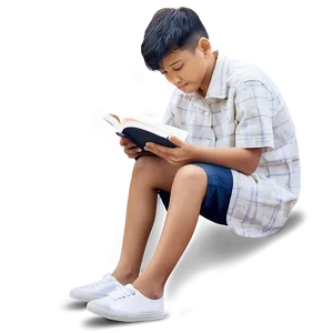 Young Son Reading Book Png Mvj61 PNG Image